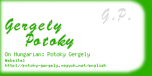 gergely potoky business card